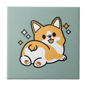Maar eerst, laten we dutten - Schattigee Corgi But Tegeltje
