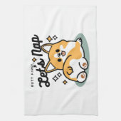 Maar eerst, laten we dutten - Schattigee Corgi But Theedoek (Verticaal)