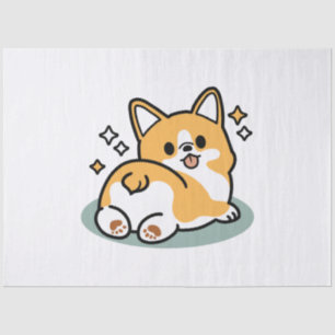 Maar eerst, laten we dutten - Schattigee Corgi But Tissuepapier