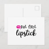 Maar eerst lippenstift briefkaart (Voorkant / Achterkant)