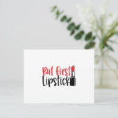 Maar eerst lippenstift- Cool make-up Briefkaart (Staand voorkant)
