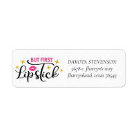 Maar eerst lippenstift | Make-uptypografie Adres