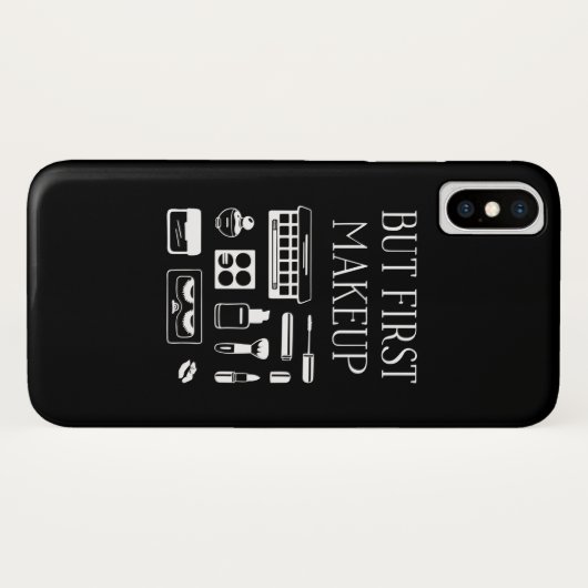 Maar Eerst Make-up Case-Mate iPhone Case (Achterkant (horizontaal))