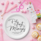 Maar Eerst Mimosabruidssluiting Papieren Bordje (Feest)