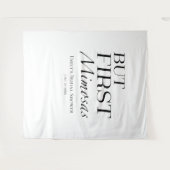 Maar eerst mimosas | Achtergrond Vrijgezellenfeest Wandkleed (Voorkant (horizontaal))