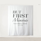 Maar eerst mimosas | Achtergrond Vrijgezellenfeest Wandkleed (Voorkant)