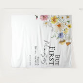 Maar eerst mimosas | Achtergrond Vrijgezellenfeest Wandkleed (Voorkant (horizontaal))