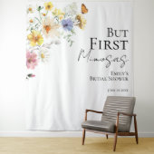 Maar eerst mimosas | Achtergrond Vrijgezellenfeest Wandkleed (In situ)