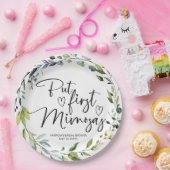 Maar Eerst Mimosas Bruidsmeisjesfeest Papieren Bordje (Feest)