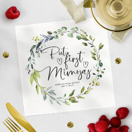 Maar Eerst Mimosas Bruidsuitnodiging Servet
