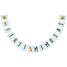 Maar eerst mimosas bunting vlaggen vlaggetjes