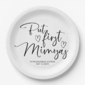 Maar eerst Mimosas Vrijgezellenfeest Papieren Bordje (Voorkant)