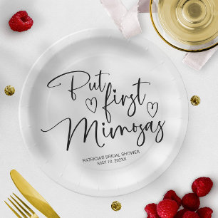 Maar eerst Mimosas Vrijgezellenfeest Papieren Bordje