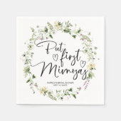 Maar eerst Mimosas Wildflower Vrijgezellenfeest Servet (Voorkant)