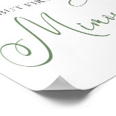 Maar eerst Mimosas  Witte Bloemen Groen Poster (Hoek)