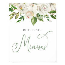 Maar eerst Mimosas Witte bloemen groen