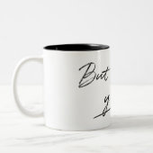 Maar eerst minimaliseert u de aangepaste achtergro tweekleurige koffiemok (Links)