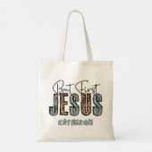 Maar eerst personaliseerde Jezus het Christelijke  Tote Bag (Achterkant)