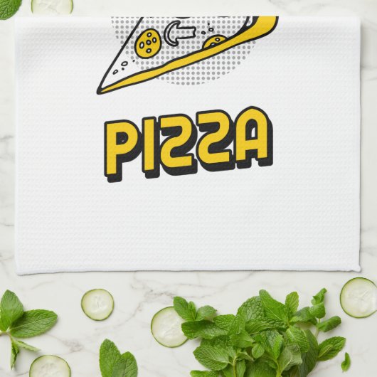 Maar eerst Pizza. Theedoek (Gevouwen)