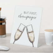 Maar eerst, Poster van de Champagne Wedding Reclamebord Met Voetstuk (Insitu)