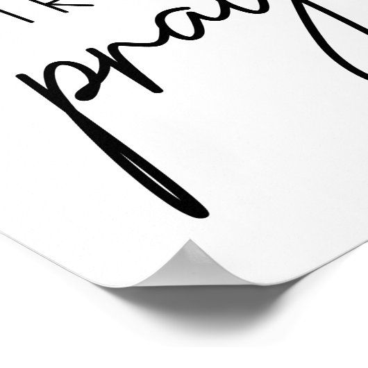 Maar eerst Pray Christelijk Poster (Hoek)