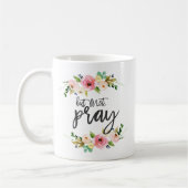 Maar eerst, Pray, Floral Prayer Boho floral Koffiemok (Links)