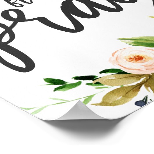 Maar eerst, Pray, Floral Prayer Boho floral Poster (Hoek)