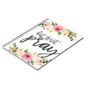 Maar eerst, Pray, Floral Prayer Sermon Notitieboek (Linkerzijde)