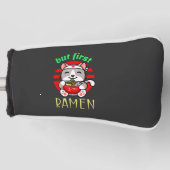 maar eerst Ramen. schattige kat eten Ramen Golfheadcover (Voorkant)