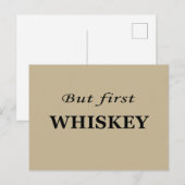Maar eerst whiskey citaten grappig briefkaart (Voorkant / Achterkant)