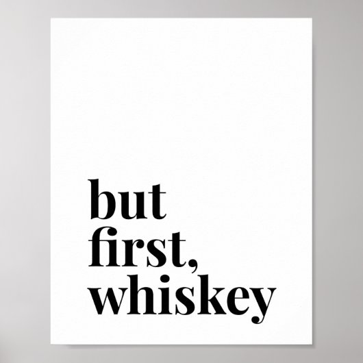 Maar eerst whiskey poster (Voorkant)