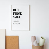 MAAR EERST, WiFi met aangepast netwerk en wachtwoo Canvas Afdruk