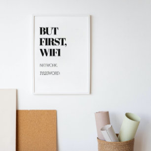 MAAR EERST, WiFi met aangepast netwerk en wachtwoo Canvas Afdruk