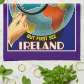 Maar eerst zie ik Ierland! Theedoek (Gevouwen)