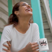 Maar eerst zweeft | Lash-technicus, monogram Koffiemok