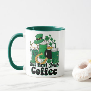Maar eerste Ierse koffie: een St. Patrick's Day Br Mok