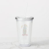 Maar eerste ijskoffie tumbler acryl drinkbeker (Achterkant)
