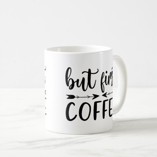 Maar eerste koffie funny Gezegde Coffee Lovers  Koffiemok (Voorkant rechts)