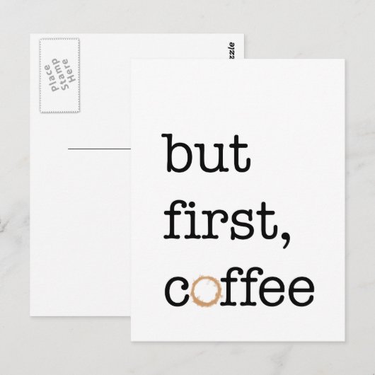 Maar Eerste Koffie - Inspirerend Kaart (Voorkant / Achterkant)