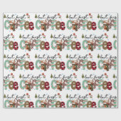 Maar eerste koffie-kerst cadeaupapier (Vlak)