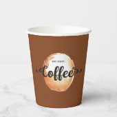 Maar eerste koffie-offerte papieren bekers (Achterkant)