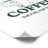Maar eerste koffie Poster - Cafeïne Wall Art (Hoek)