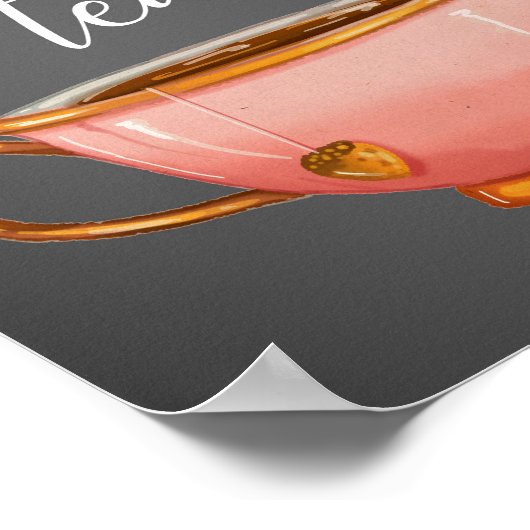 Maar eerste thee afdrukken poster (Hoek)