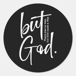 Maar God Christelijk Creëer met een doel Faith Bib Ronde Sticker