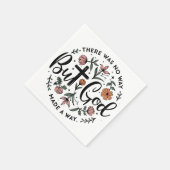 Maar God Floral Christelijk Servet (Hoek)