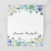 Maar Groene Hydrangea Bloem Bruiloft Plaats Kaart Plaatskaartje (Buitenkant ongevouwen)