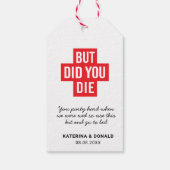 Maar heb je die Red Wedding Hangover Recovery Kit Cadeaulabel (Achterkant)