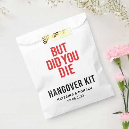 Maar heb je die weddenschap met Hangover Recovery  Bedankzakje (Gezegeld)