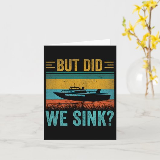 Maar hebben we ponton grappige kapitein varen Vint Kaart (Gele Bloem)