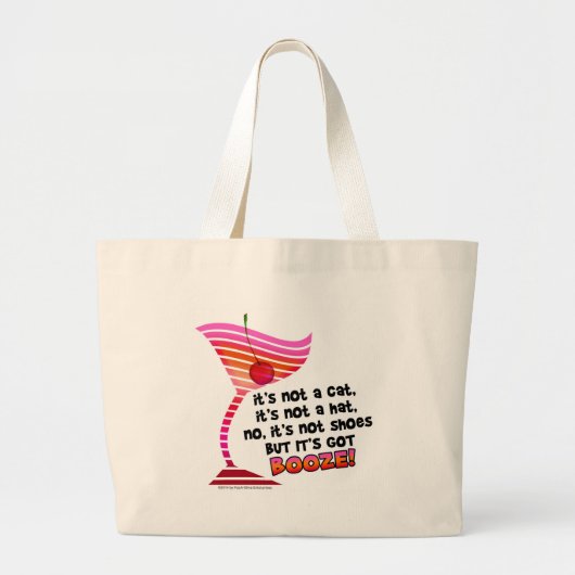... maar het bevat drank! grote tote bag (Voorkant)